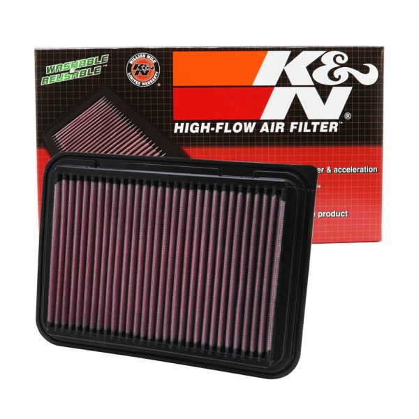 K&N 33 Series Panel Red Air Filter （9.625" L x 6.938" W x 1" H) 33-2360