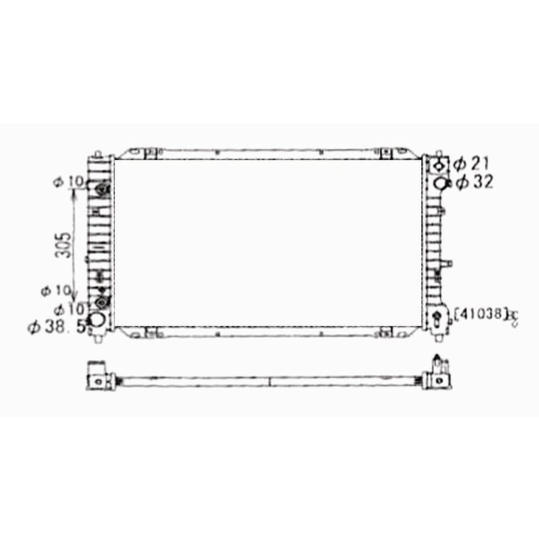 TYC Engine Coolant Radiator 2307