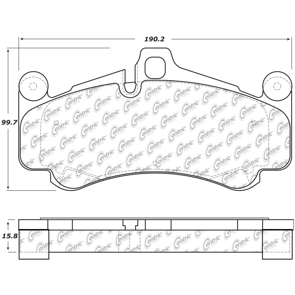 Centric Posi Quiet™ Semi-Metallic Front Disc Brake Pads 104.14310