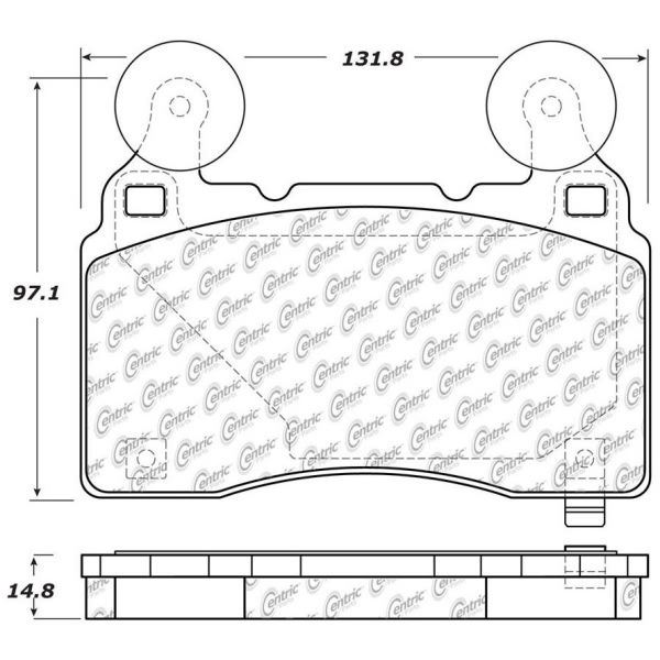 Centric Posi Quiet™ Semi-Metallic Front Disc Brake Pads 104.14740