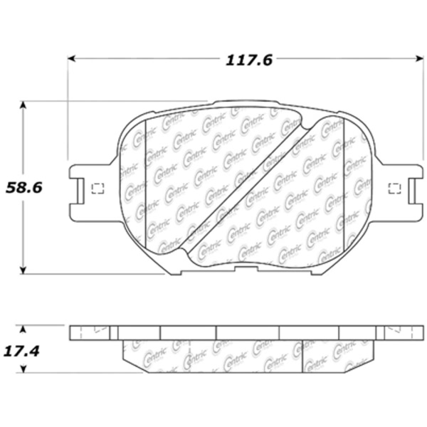 Centric Posi Quiet™ Ceramic Front Disc Brake Pads 105.08170