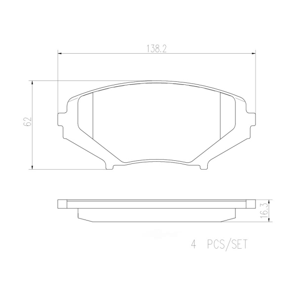 brembo Premium Ceramic Front Disc Brake Pads P49034N