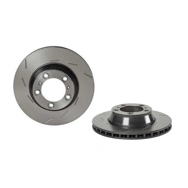 brembo UV Coated Series Slotted Vented Rear Driver Side Brake Rotor 09.C878.21