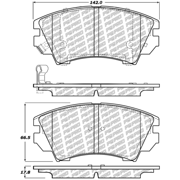 Centric Posi Quiet Pro™ Ceramic Front Disc Brake Pads 500.14040