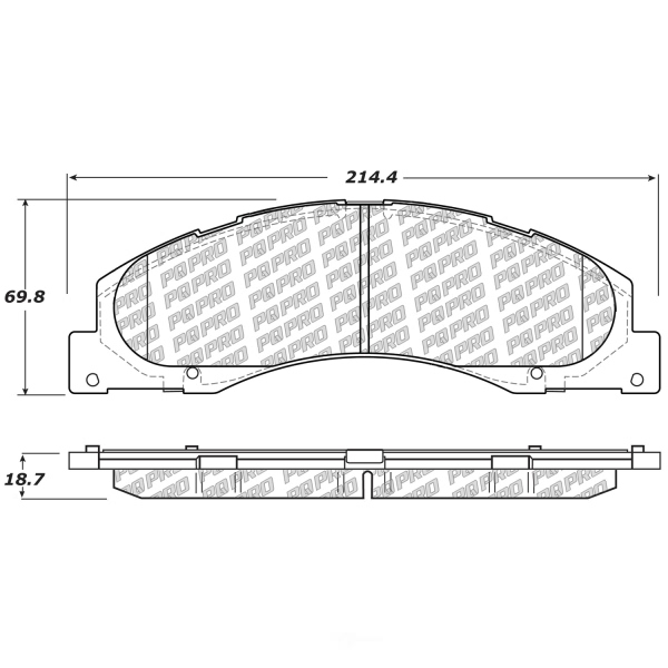 Centric Posi Quiet Pro™ Semi-Metallic Front Disc Brake Pads 500.13280