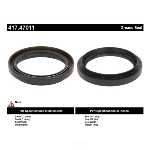 Centric Premium™ Front Inner Wheel Seal 417.47011