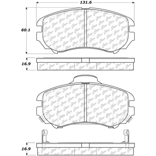 Centric Posi Quiet™ Ceramic Front Disc Brake Pads 105.09240