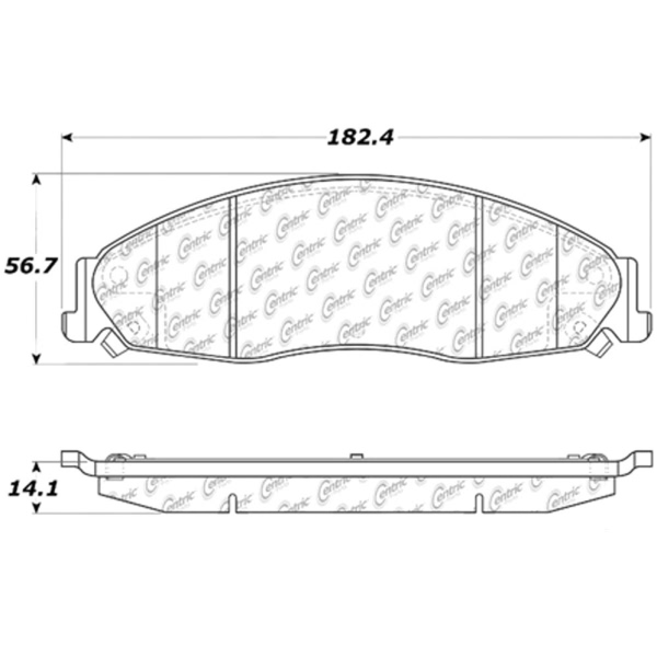 Centric Posi Quiet™ Ceramic Front Disc Brake Pads 105.09210