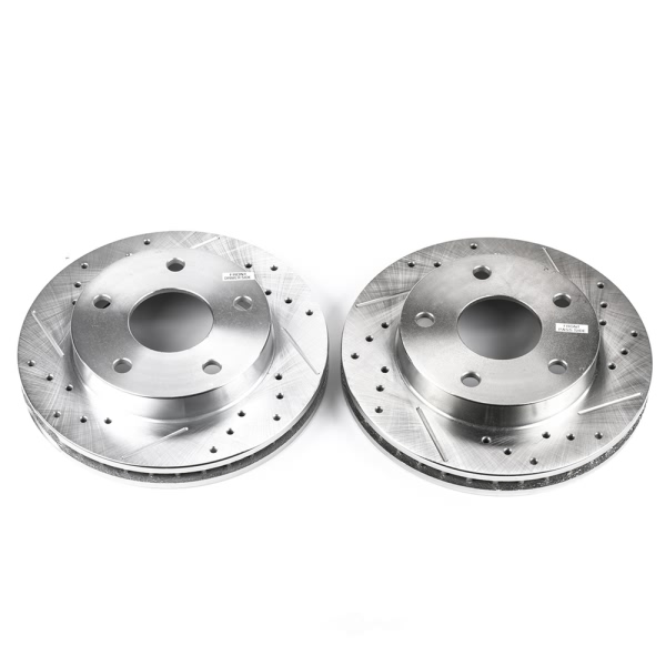 Power Stop PowerStop Evolution Performance Drilled, Slotted& Plated Brake Rotor Pair AR8729XPR