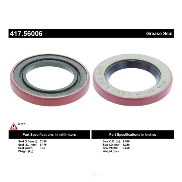 Centric Premium™ Axle Shaft Seal 417.56006