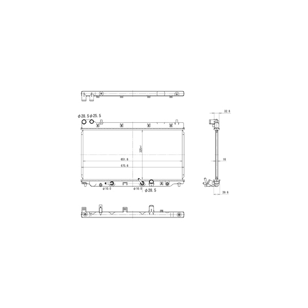 TYC Engine Coolant Radiator 2955