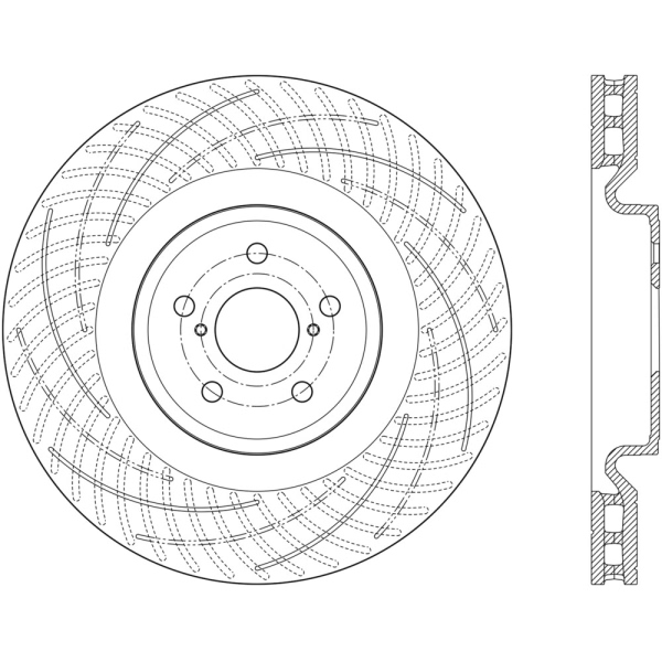 Centric SportStop Slotted 1-Piece Front Driver Side Brake Rotor 126.44192
