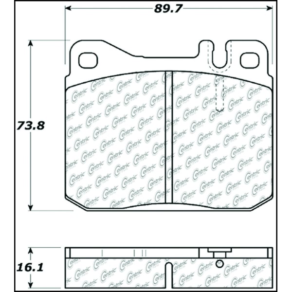 Centric Premium Ceramic Front Disc Brake Pads 301.01451