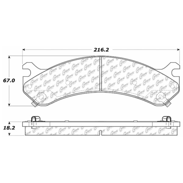 Centric Posi Quiet™ Semi-Metallic Brake Pads With Hardware 104.07840