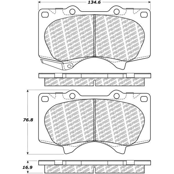 Centric Posi Quiet Pro™ Ceramic Front Disc Brake Pads 500.09760