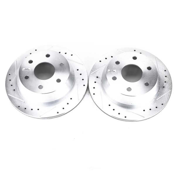 Power Stop PowerStop Evolution Performance Drilled, Slotted& Plated Brake Rotor Pair AR8641XPR