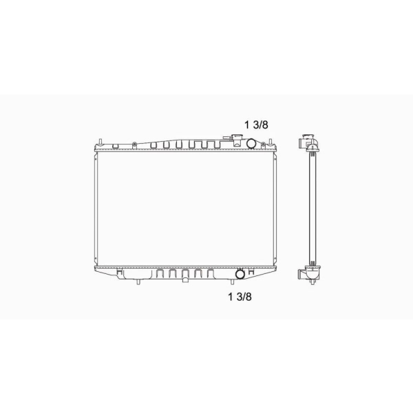 TYC Engine Coolant Radiator 2151