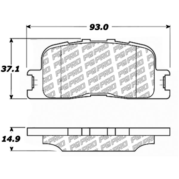 Centric Posi Quiet Pro™ Ceramic Rear Disc Brake Pads 500.08850