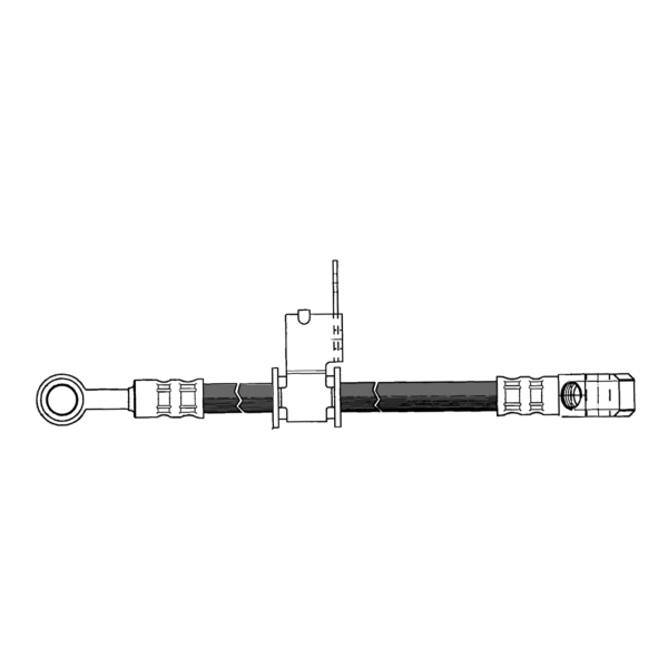 Centric Front Passenger Side Brake Hose 150.40013