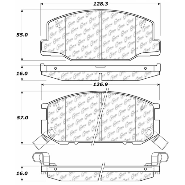 Centric Posi Quiet™ Ceramic Front Disc Brake Pads 105.02450