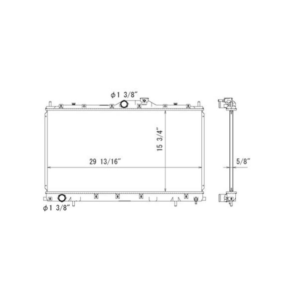 TYC Engine Coolant Radiator 2722