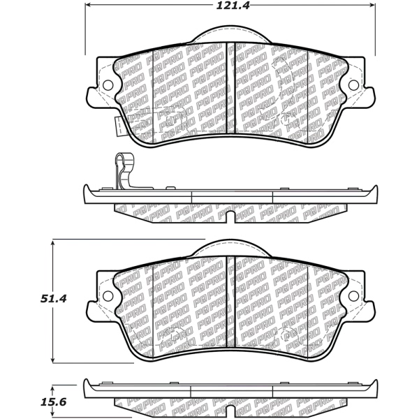 Centric Posi Quiet Pro™ Ceramic Rear Disc Brake Pads 500.13520