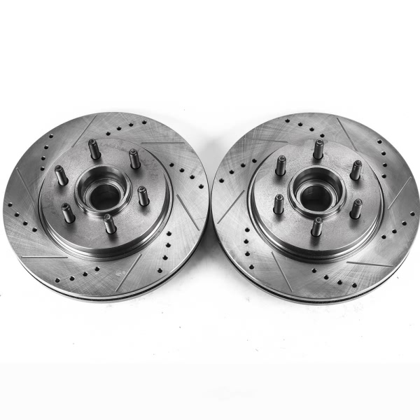 Power Stop PowerStop Evolution Performance Drilled, Slotted& Plated Brake Rotor Pair AR8594XPR