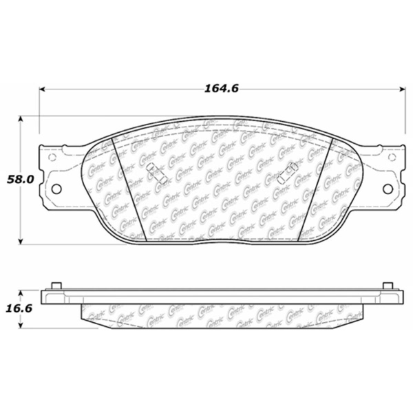 Centric Posi Quiet™ Ceramic Front Disc Brake Pads 105.09330