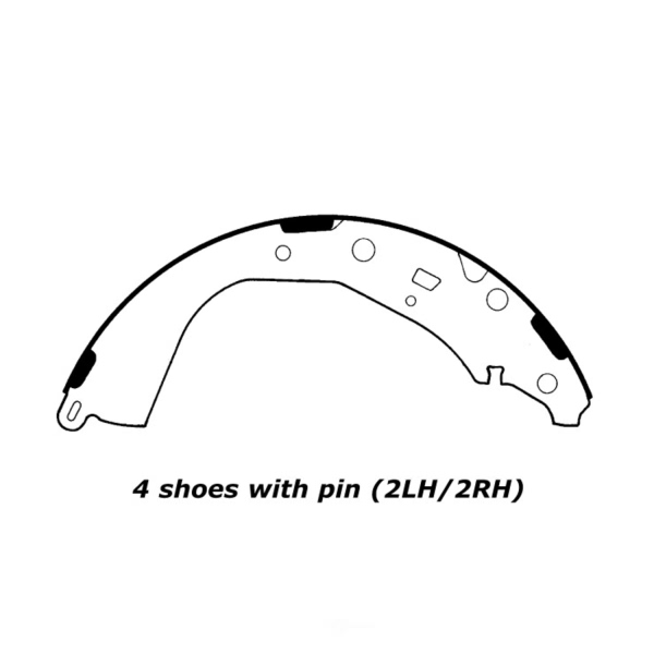 Centric Premium Rear Drum Brake Shoes 111.07640