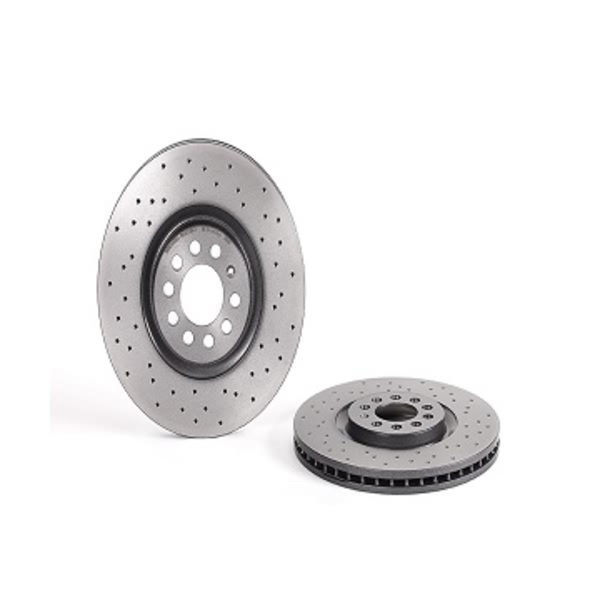 brembo Premium Xtra Cross Drilled UV Coated 1-Piece Front Brake Rotors 09.7880.1X