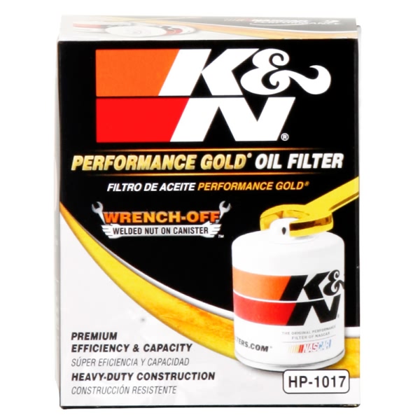 K&N Performance Gold™ Wrench-Off Oil Filter HP-1017