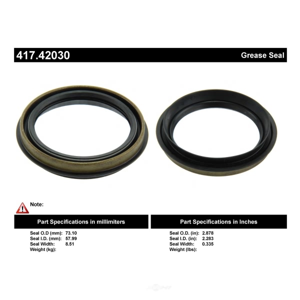 Centric Premium™ Axle Shaft Seal 417.42030