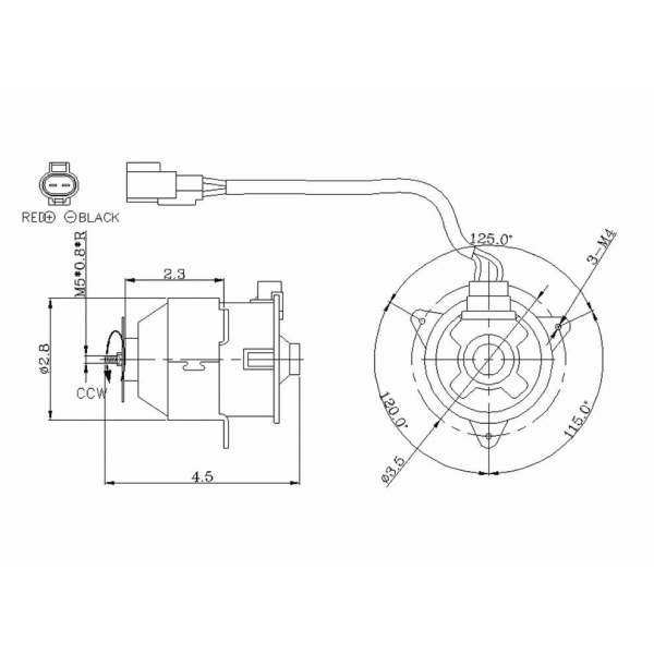 TYC Driver Side Engine Cooling Fan Motor 630270