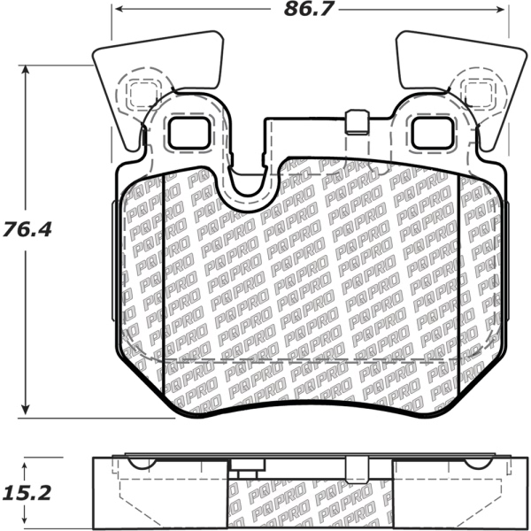 Centric Posi Quiet Pro™ Semi-Metallic Rear Disc Brake Pads 500.13720