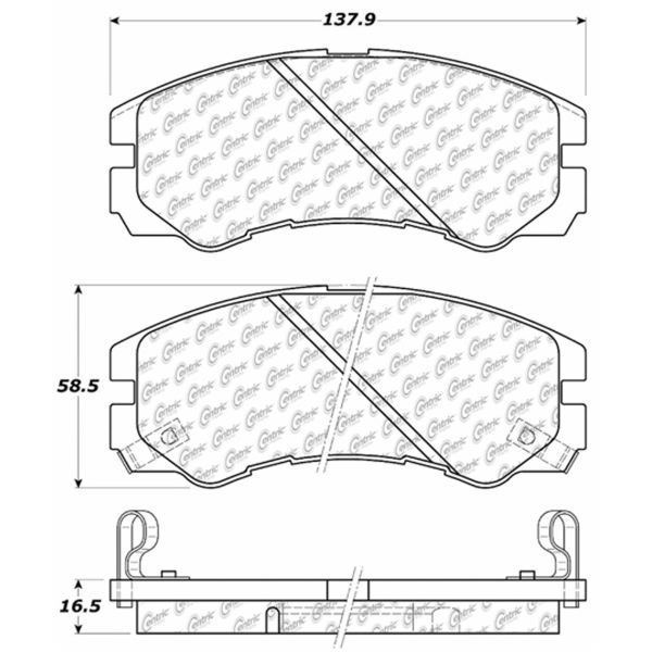 Centric Premium™ Ceramic Brake Pads With Shims And Hardware 301.05790