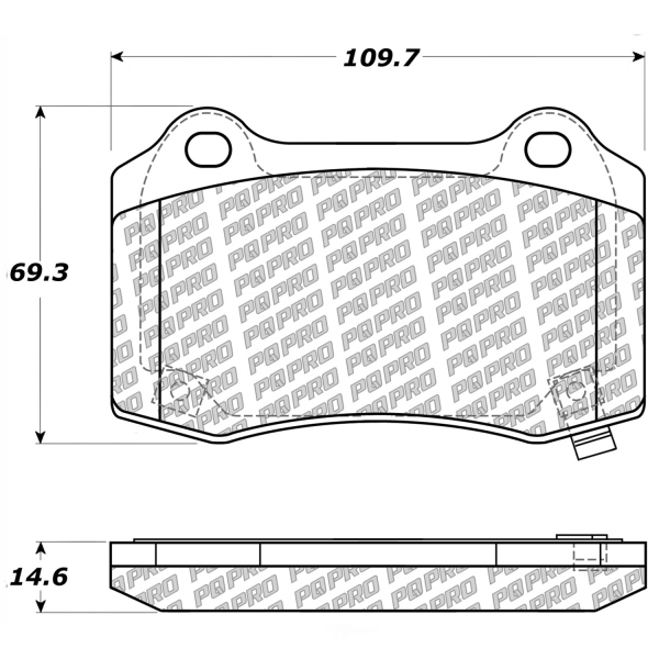 Centric Posi Quiet Pro™ Semi-Metallic Rear Disc Brake Pads 500.10530