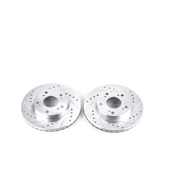 Power Stop PowerStop Evolution Performance Drilled, Slotted& Plated Brake Rotor Pair JBR962XPR