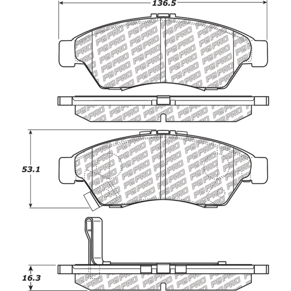 Centric Posi Quiet Pro™ Ceramic Front Disc Brake Pads 500.11950