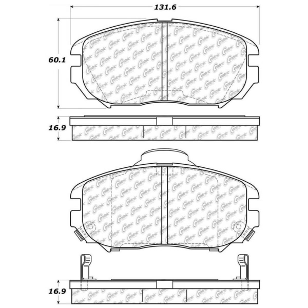 Centric Premium Ceramic Front Disc Brake Pads 301.11250