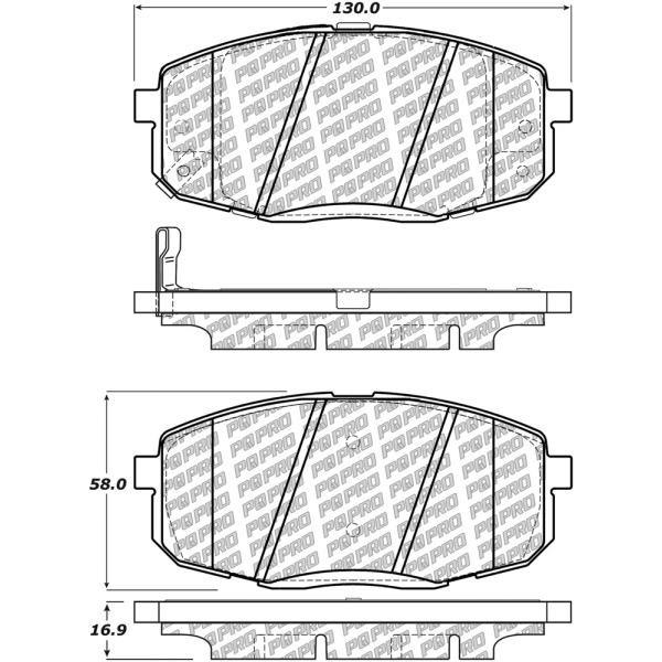 Centric Posi Quiet Pro™ Ceramic Front Disc Brake Pads 500.13970