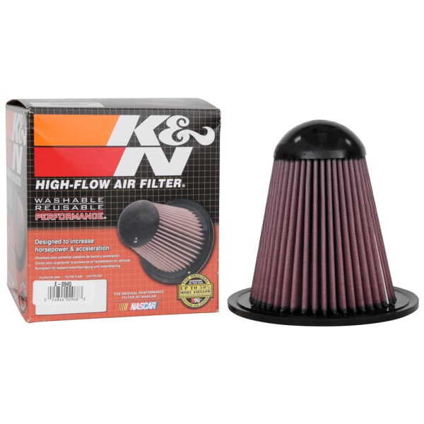 K&N E Series Round Tapered Red Air Filter （8" B x 3.875" T x 4.438" ID x 8" OD x 8" H) E-0945