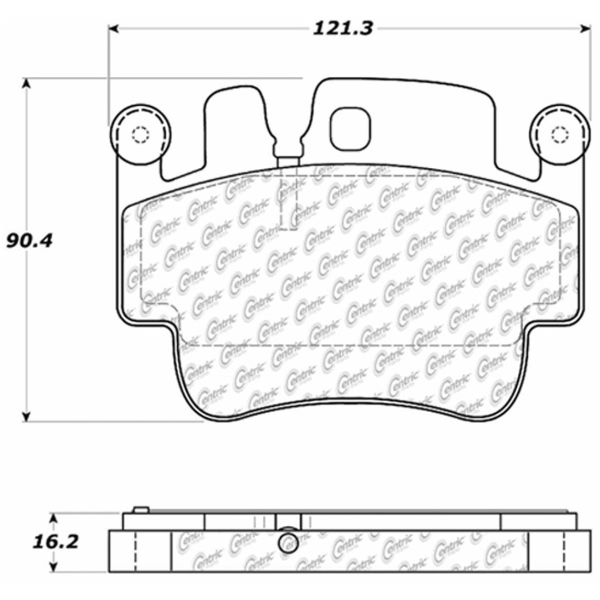 Centric Posi Quiet™ Extended Wear Semi-Metallic Front Disc Brake Pads 106.09170