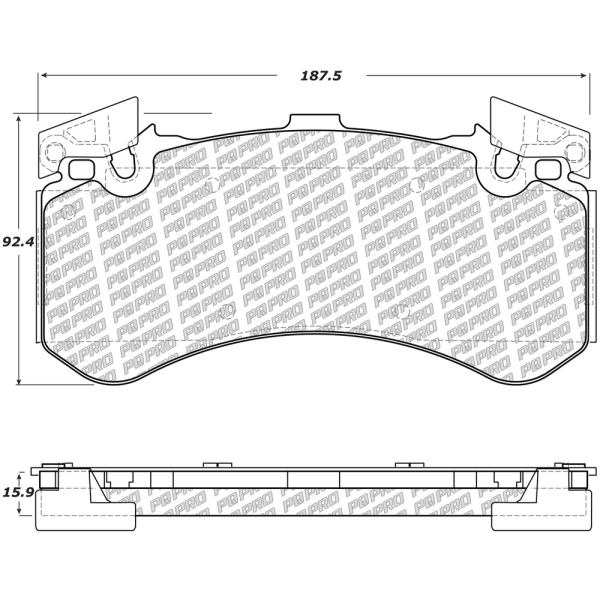 Centric Posi Quiet Pro™ Semi-Metallic Front Disc Brake Pads 500.15750