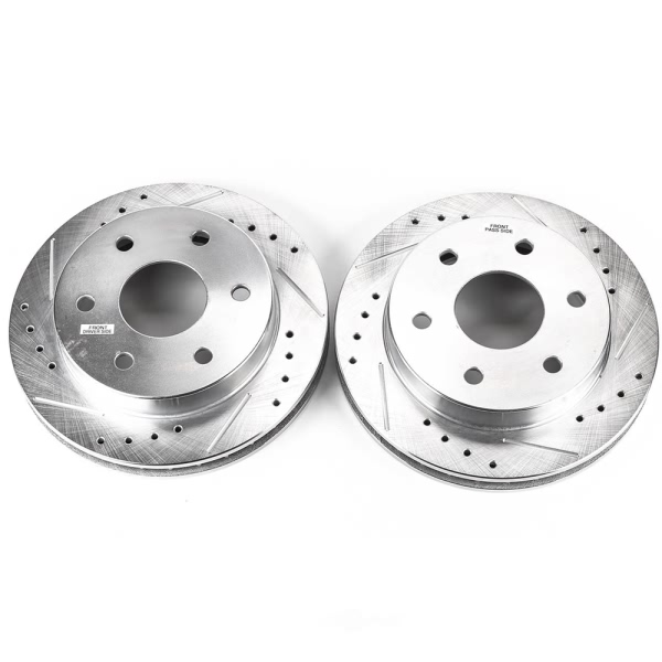 Power Stop PowerStop Evolution Performance Drilled, Slotted& Plated Brake Rotor Pair AR8609XPR
