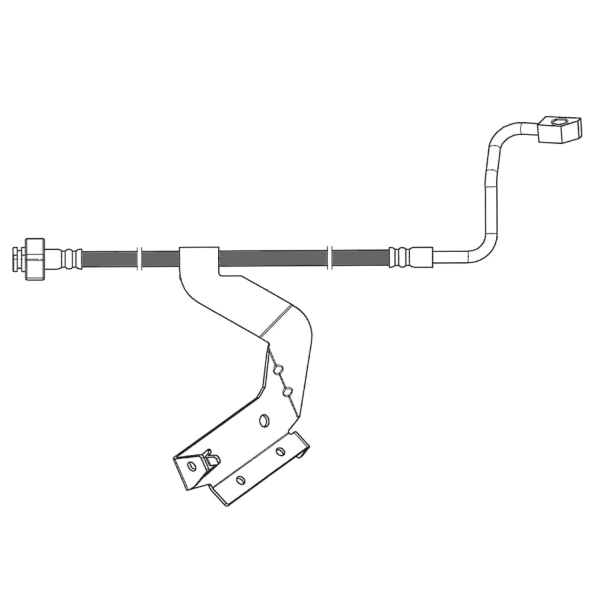 Centric Front Passenger Side Brake Hose 150.65215