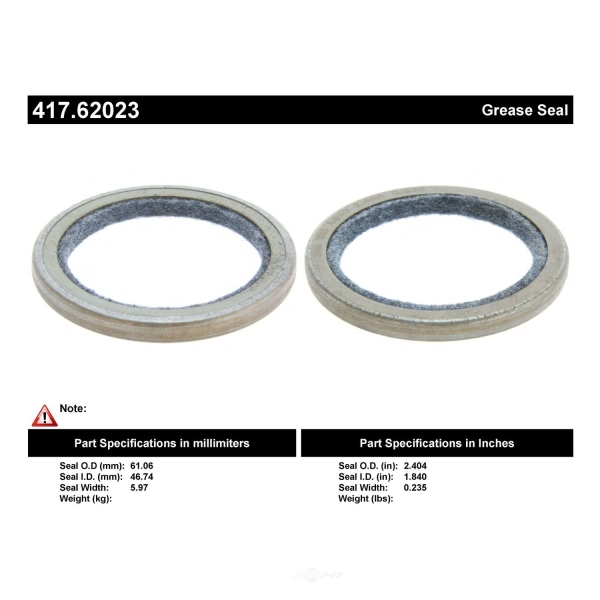 Centric Premium™ Front Inner Wheel Seal 417.62023