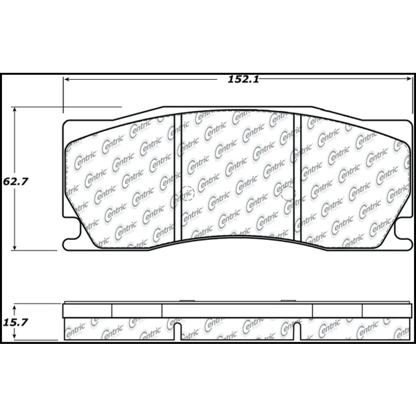 Centric Posi Quiet™ Semi-Metallic Front Disc Brake Pads 104.13550
