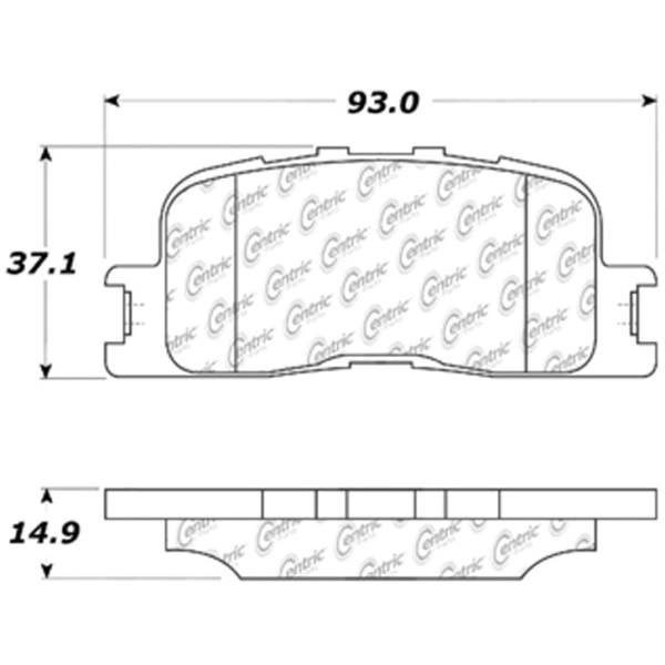 Centric Posi Quiet™ Ceramic Rear Disc Brake Pads 105.08850