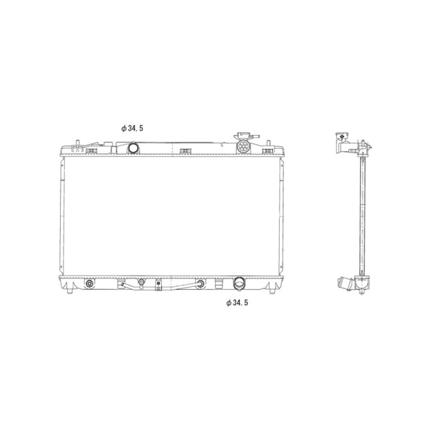 TYC Engine Coolant Radiator 2917