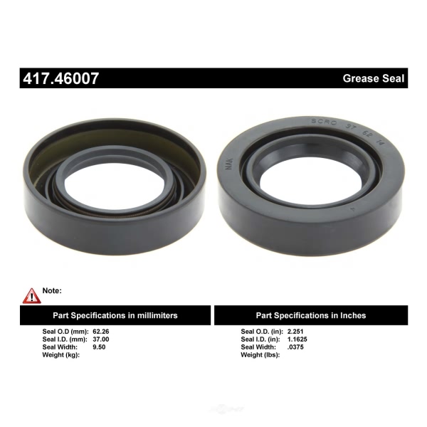 Centric Premium™ Axle Shaft Seal 417.46007